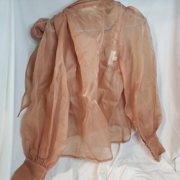 Mable Beige Fancy Blouse Undershirt Tank Size M Medium Women's Cream Neutral - Picture 6 of 13